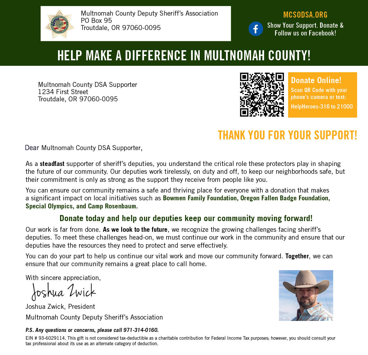 Donation Letter